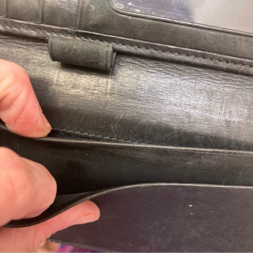 Coach vintage black leather clutch wallet - Picture 14 of 14